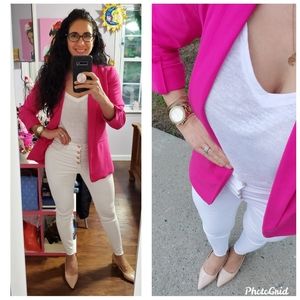 Old Navy Rock Star Super Skinny White Jeans